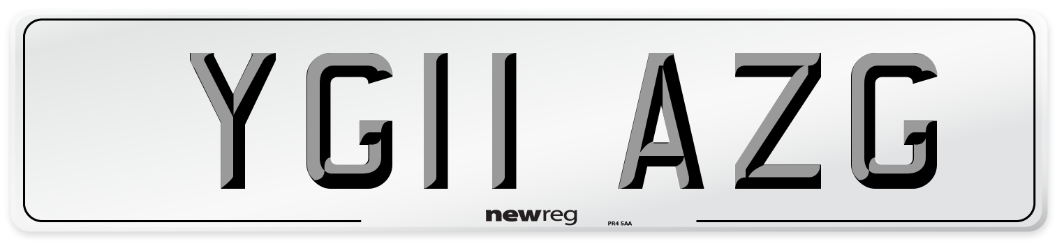 YG11 AZG Number Plate from New Reg